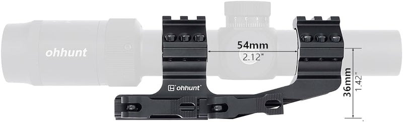 ohhunt Scope Mount 30mm 1 inch QD Quick Release Picatinny Scope Mounts 1.42 inch Center High Black - Image 2